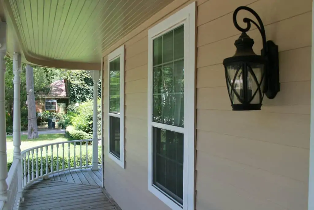 Beautiful Porch custom James Hardie Siding